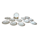 Set of 11 Flat Plates and 8 Deep Plates in Céranord St Amand Earthenware
