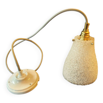 Scandinavian Perspex pendant light from the 70s, vintage France - newly electrified