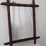 Antique bamboo mirror