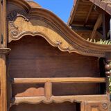 18th century - Bressan sideboard with elm burl clock