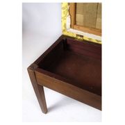 Piano bench / stool in mahogany with light floral fabric from around 1910