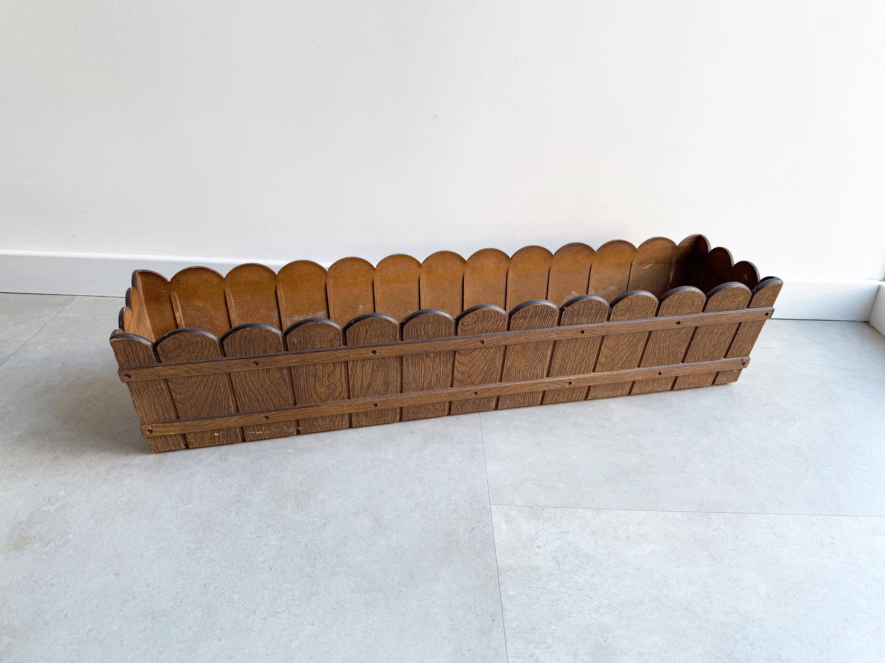 Large! Vintage rectangular plastic planter by EMSA