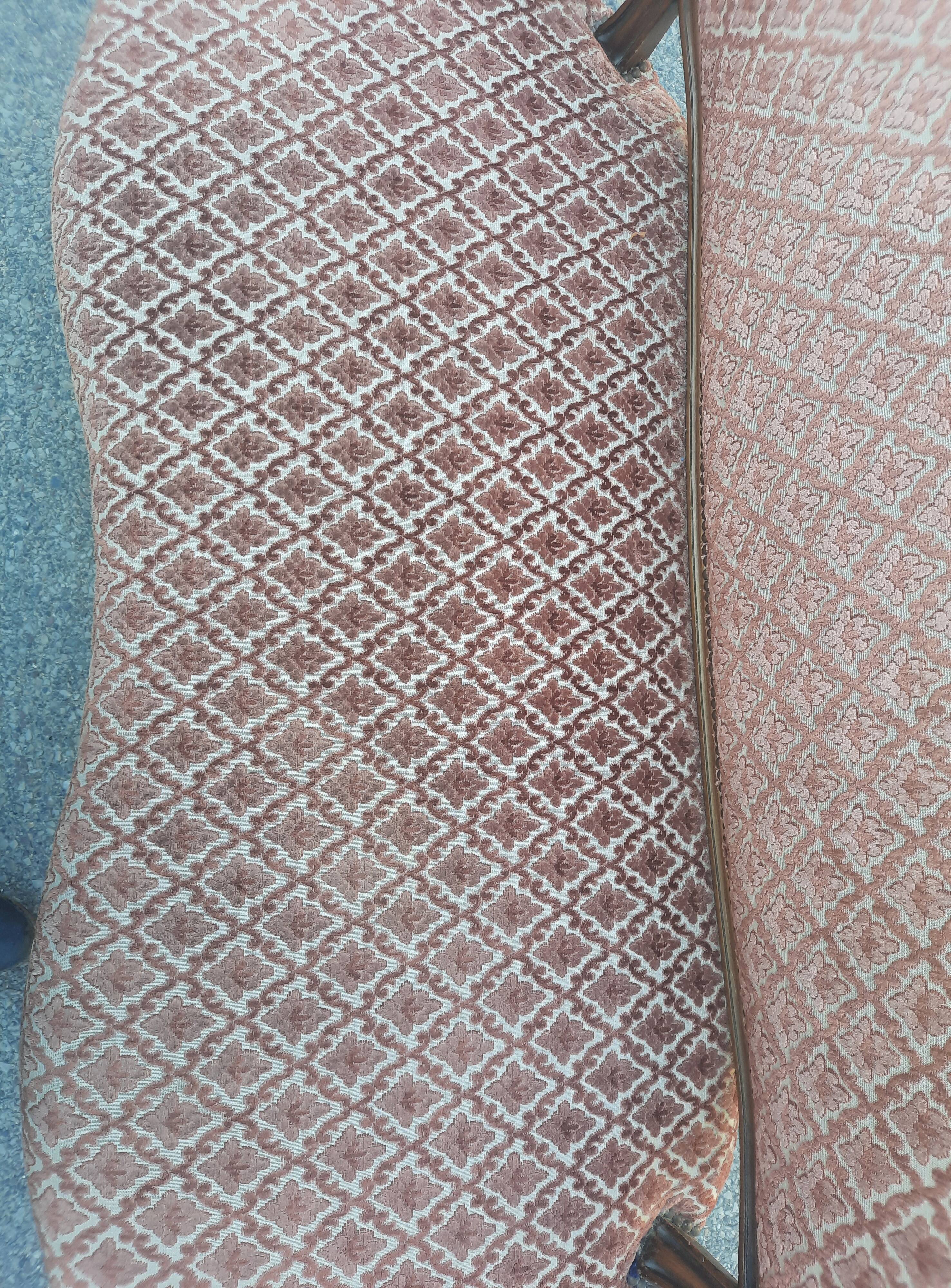 Louis XVI style sofa in natural wood