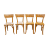 4 Bistrot Chairs Wood Year 60