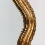 Baroque gilted wooden mirror, france 1950s