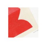 Painting on paper -red h716- abstract painting signed eawy