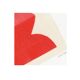 Peinture sur papier -rouge h716- tableau abstrait signé eawy