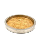 Hollywood regency bamboo and brass tray, Italy 1970s