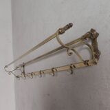 Brass Art Deco wall coat rack, 136 cm wide