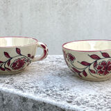 Two cups with flower pattern