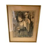 Drawing The Lady in Green