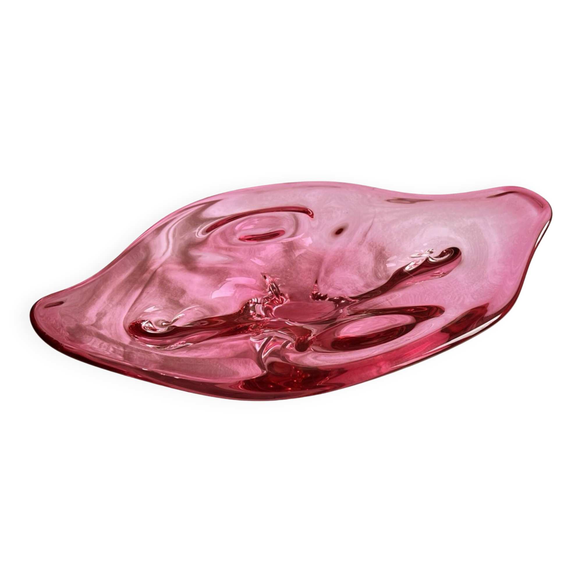 Large platter, designed by J. Hospodka, Chribska Sklarna, Czechoslovakia, 1