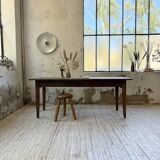 1950s oak farmhouse table with spindle legs