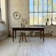 Table de ferme chêne 1950 pieds fuseaux