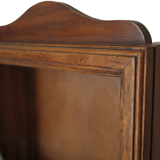 Artisanal wall display case in vintage wood