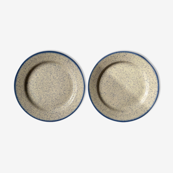 2 Tulowice stoneware plates