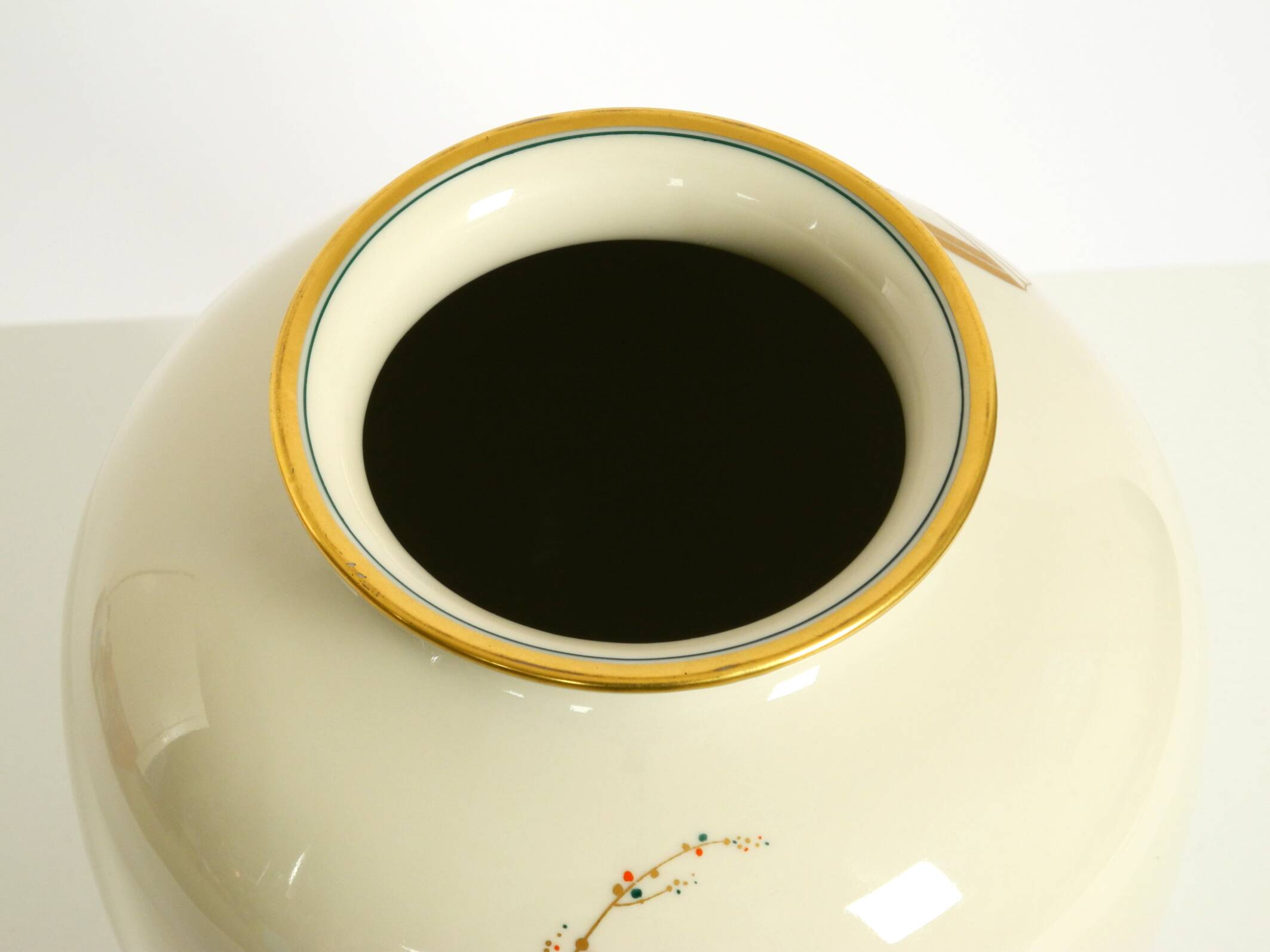 40s porcelain vase with handpainted wildlife motifs from PMR Bavaria Jaeger