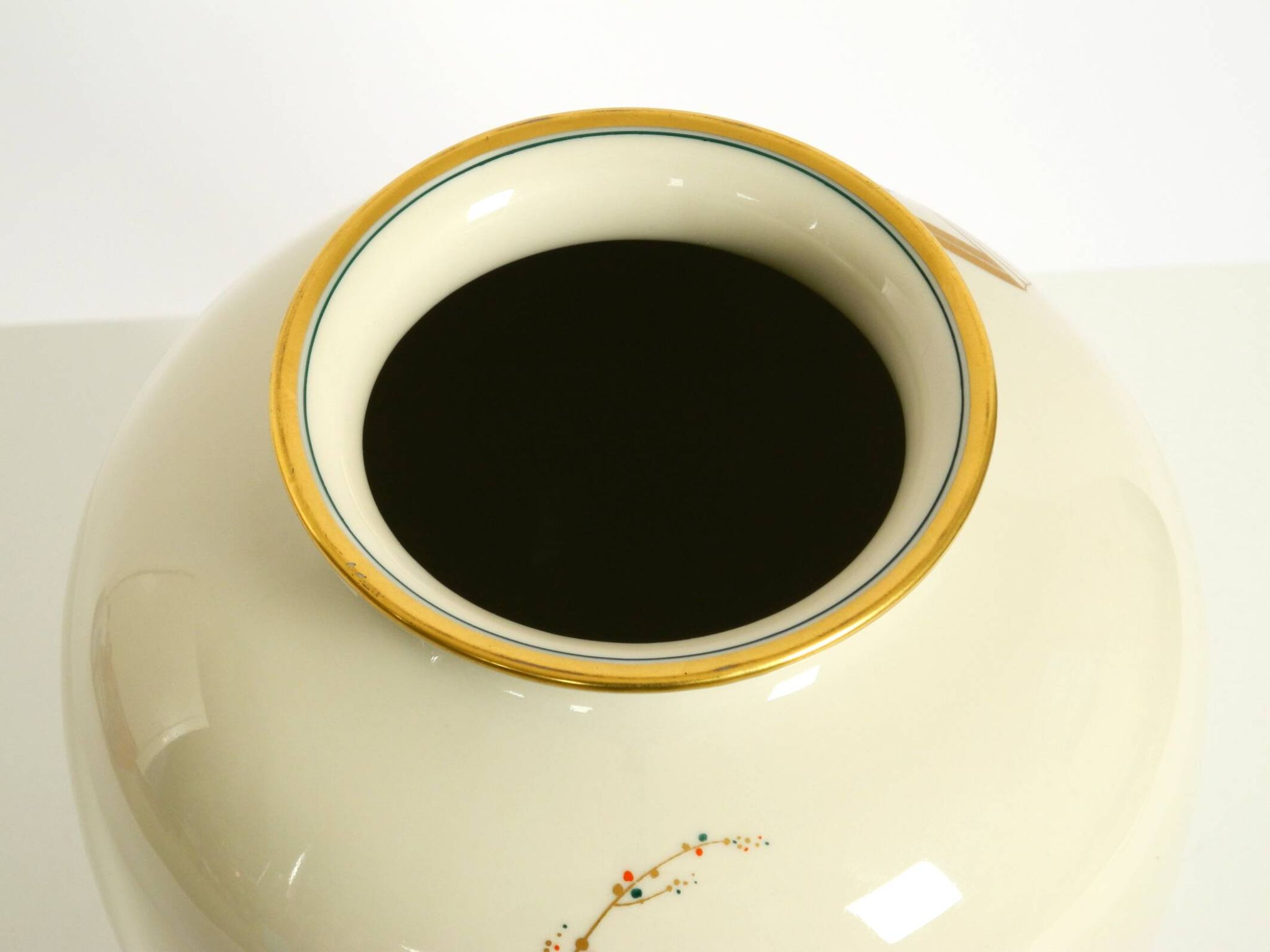 40s porcelain vase with handpainted wildlife motifs from PMR Bavaria Jaeger