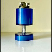 Vintage SAROME Japan Table lighter in Blue Plastic