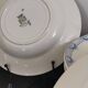 6 Saint Amand and Hamage white/blue earthenware soup plates