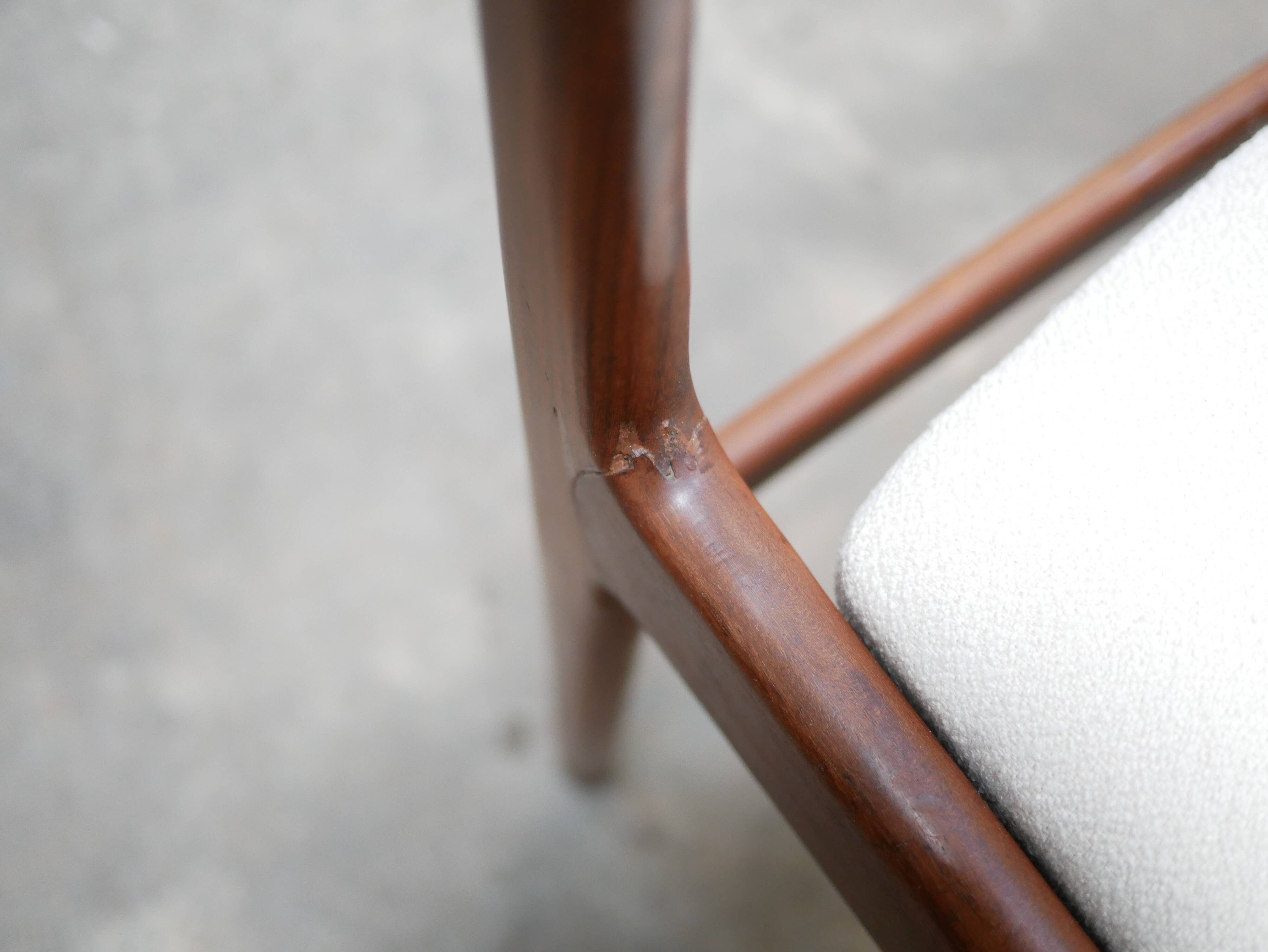 Set of 6 vintage Scandinavian teak chairs