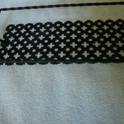 Tray in black perforated metal