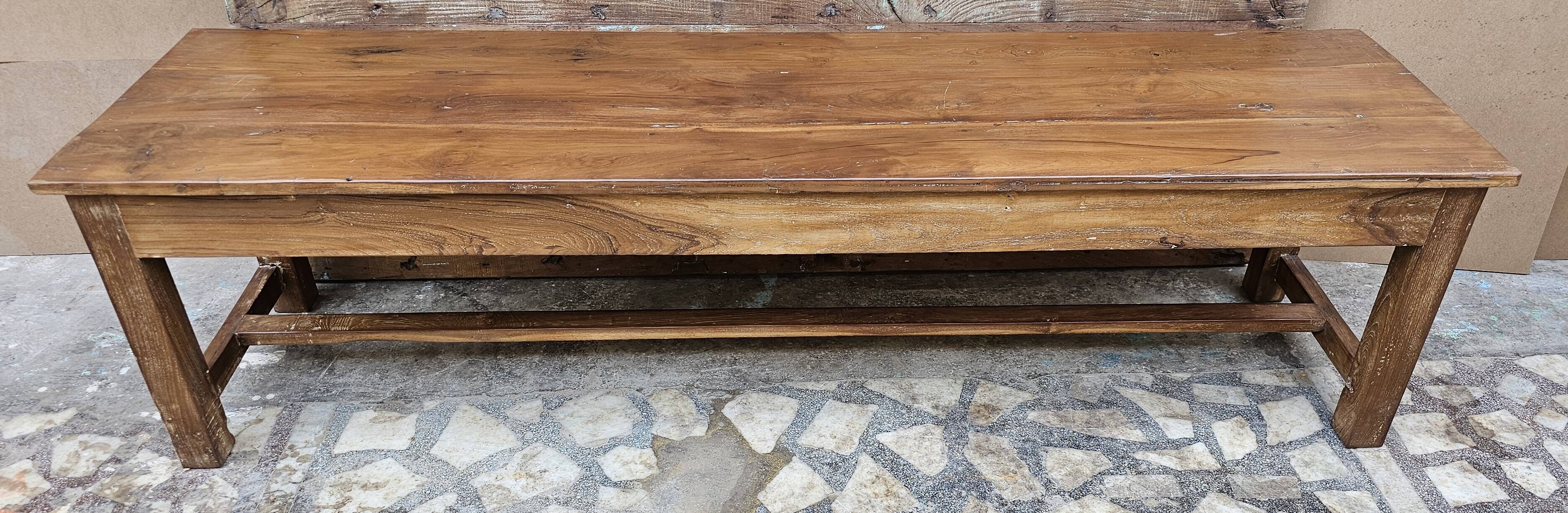 Old Burmese teak bench
