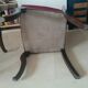 2 chaises antiques style Restauration en noyer et velours bordeaux