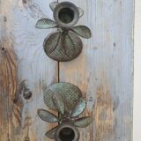 Pair of palm candle holders