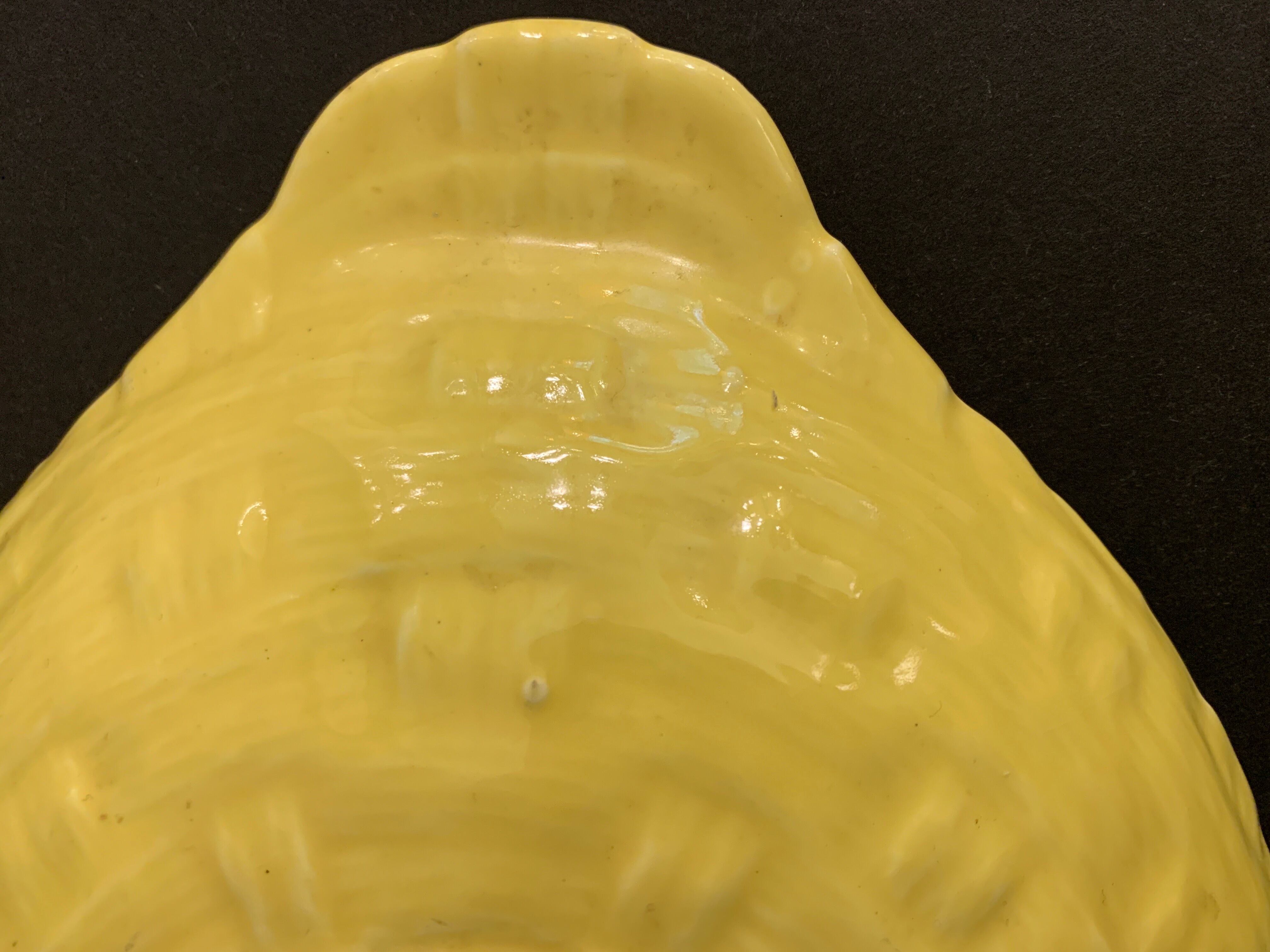 Digoin enamelled ceramic lemon fruit cup