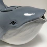 Teapot zoomorphic blue whale porcelain design Japan