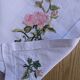 Duo of Haute Couture table Valombreuse Paris Old green rose pattern
