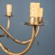Chandelier in gilded metal in the style of Maison Baguès 6 lights 1960