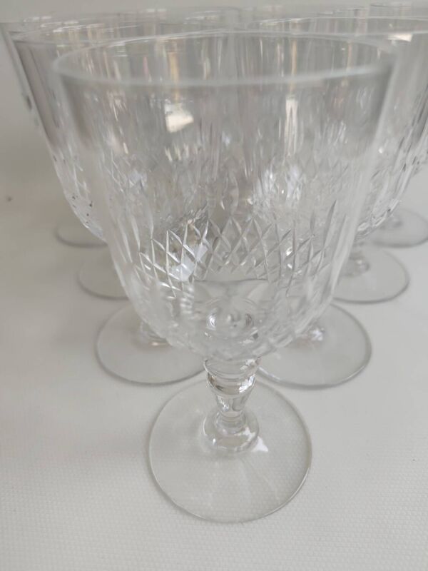 10 verres en cristal Baccarat, début du XXème siècle