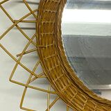 Rattan sun mirror