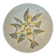 ANDRÉ BAUD (1903-1986) grand plat représentant des oiseaux, Vallauris, France, c.C. 1950