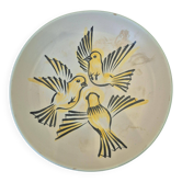 ANDRÉ BAUD (1903-1986) large plate depicting birds, Vallauris, France, c. 1950