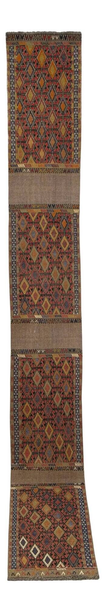Vintage Turkish hallway rug 54x396 cm