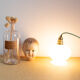 Walker with serrated glass lampshade