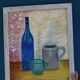 Nature morte suédoise des années 50, huile sur toile, vintage et encadrée.