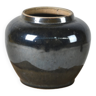 Hú - Black enamelled Chinese confit pot no. 5