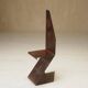 Postmodern sculptural chair in steel, Germany, 1980s