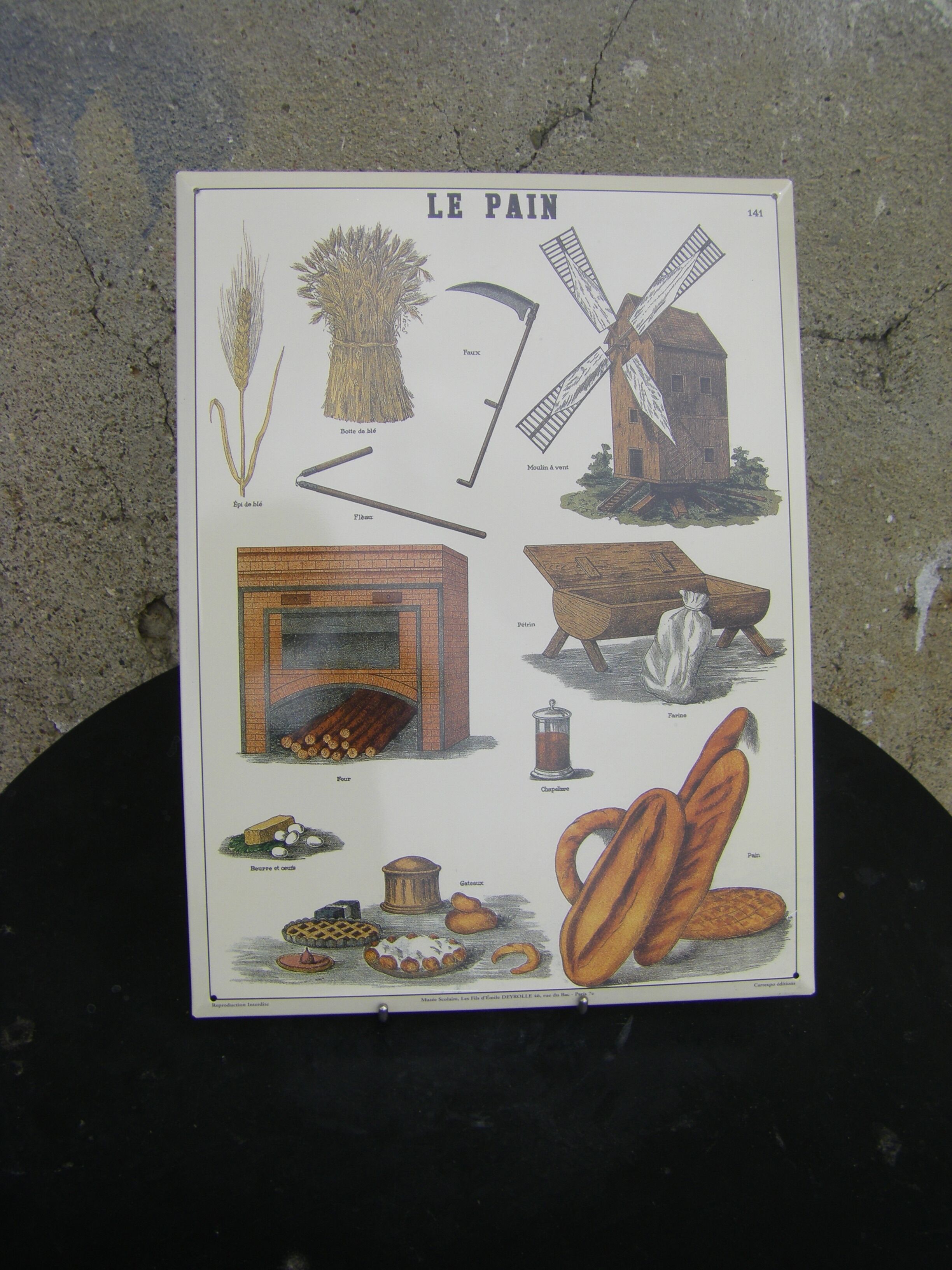 Metal advertising plate "Bread"