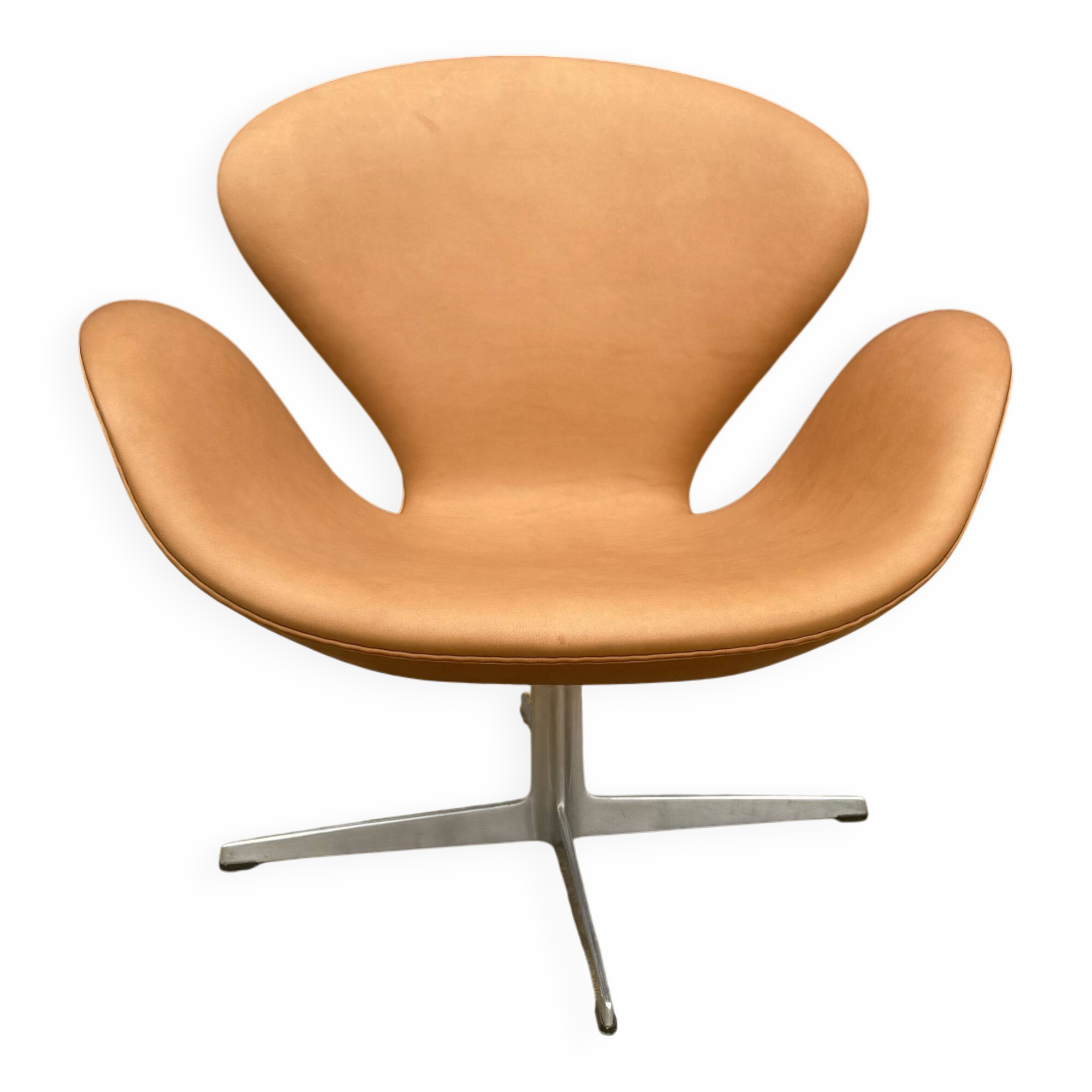Fritz Hansen Swan Chair 05-‘67 Cognac Camel leather AS NEW