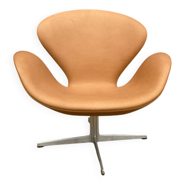 Fritz Hansen Swan Chair 05-‘67 Cognac Camel leather AS NEW