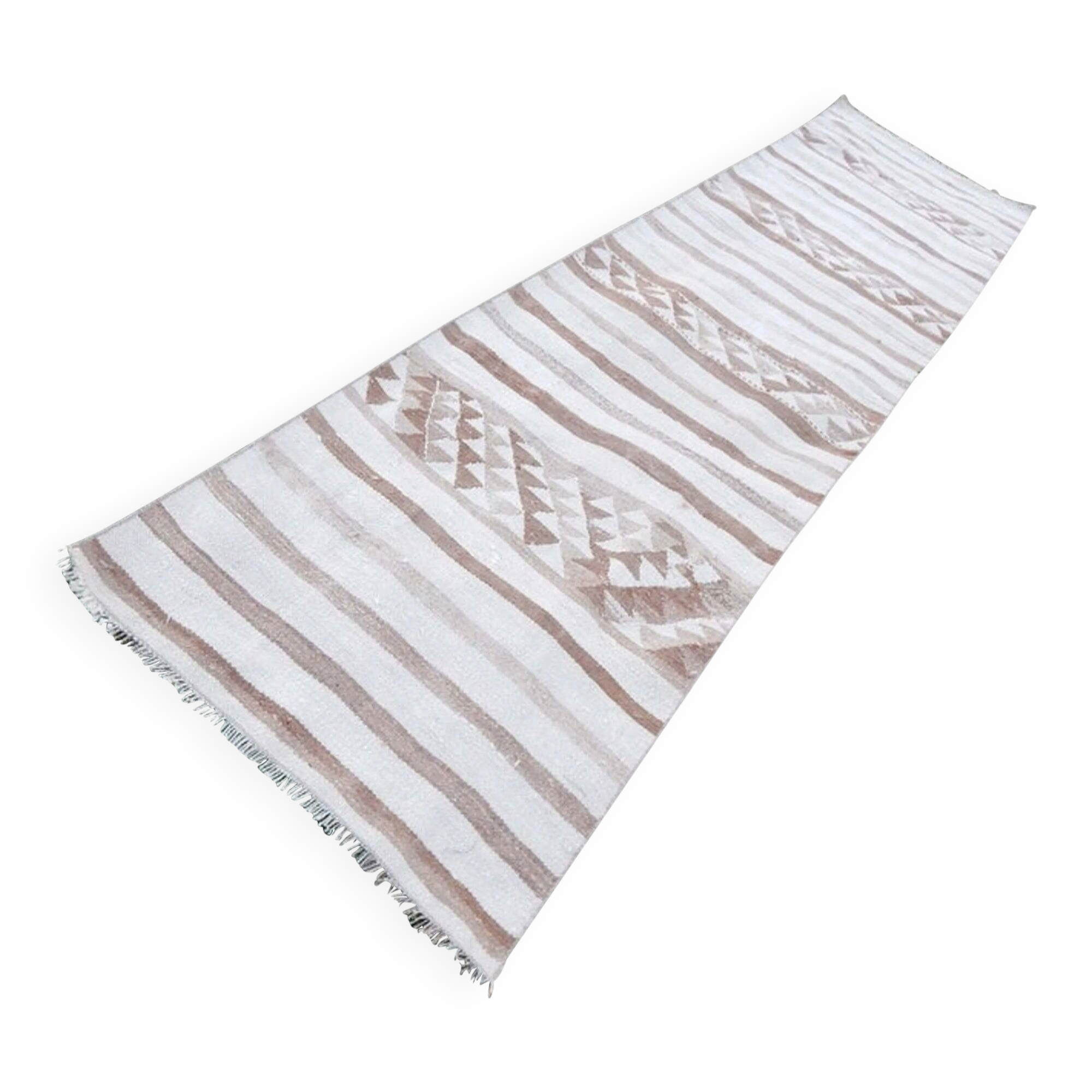 Vintage Turkish hallway rug 84x337 cm