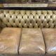 Chesterfield 3-seater leather sofa - 1960s