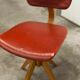 Workshop chair 1950 feet compass skaï red atypical
