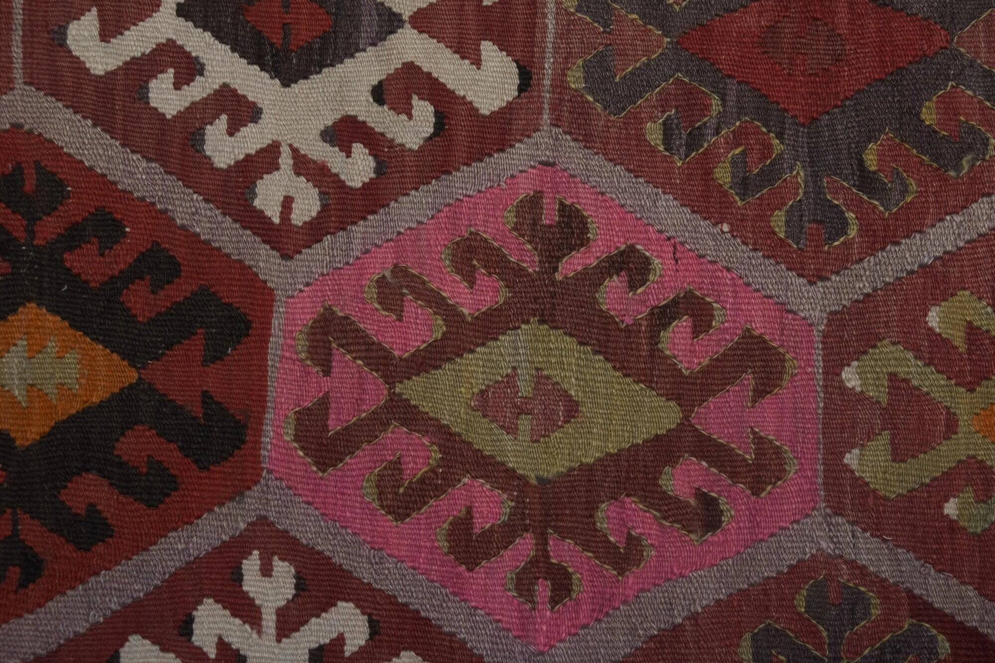 Vintage Turkish hallway rug 115x375 cm