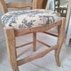 Country chair in blue toile de Jouy